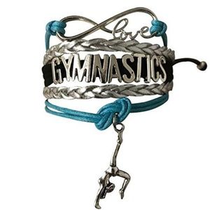 Girls Gymnastics Bracelet - Turquoise & Silver